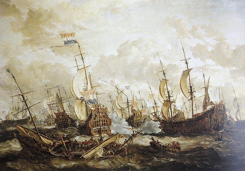 Abraham Storck Four Days Battle, 1-4 June 1666 oil painting picture